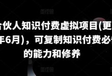 IP合伙人知识付费虚拟项目(更新24年6月),可复制知识付费必备的能力和修养-蜗牛学社