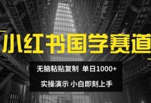 小红书国学赛道,无脑粘贴复制,单日1K,实操演示,小白即刻上手-蜗牛学社