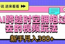 AI跨越时空拥抱过去的视频玩法,新手月入3000+-蜗牛学社