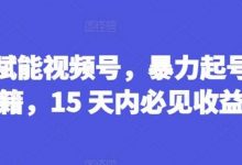 AI赋能视频号,暴力起号秘籍,15 天内必见收益-蜗牛学社