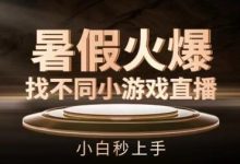 暑假火爆找不同小游戏直播间,小白秒上手-蜗牛学社