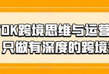 TIKTOK跨境思维与运营实操课,只做有深度的跨境知识-蜗牛学社
