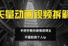 矢量动画视频全拆解 手把手教你做情感博主 不露脸做个人ip-蜗牛学社