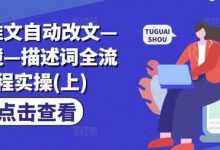 AI推文自动改文—分镜—描述词全流程实操-蜗牛学社