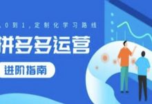 拼多多运营进阶指南,从0到1定制化学习路线-蜗牛学社