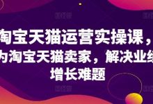 淘宝天猫运营实操课,为淘宝天猫卖家,解决业绩增长难题-蜗牛学社