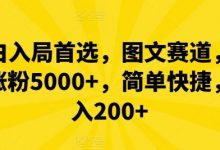 小白入局首选，图文赛道，一周涨粉5000+，简单快捷，日入200+-蜗牛学社