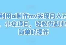 利用ai制作mv实现月入万+,小众项目,轻松做副业,简单好操作-蜗牛学社