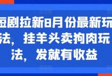短剧拉新8月份最新玩法，挂羊头卖狗肉玩法，发就有收益-蜗牛学社