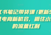小红书笔记带货课(更新9月)流量电商新机会,抓住小红书的流量红利-蜗牛学社