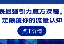 地表最强引力魔方课程,一定颠覆你的流量认知-蜗牛学社