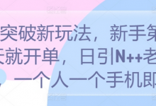 S粉突破新玩法，新手第一天就开单，日引N++老S批，一个人一个手机即可-蜗牛学社