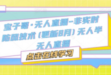 宝子哥·无人直播-非实时防风技术(更新9月)无人半无人直播-蜗牛学社