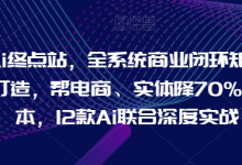 Ai终点站,全系统商业闭环矩阵打造,帮电商、实体降70%成本,12款Ai联合深度实战【0906更新】-蜗牛学社