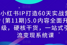 小红书IP打造60天实战营(第11期)5.0内容全面升级,硬核干货,一站式引流变现系统课-蜗牛学社