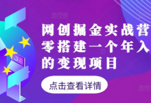 网创掘金实战营,从零搭建一个年入百万的变现项目(持续更新)-蜗牛学社