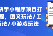 抖音快手小程序项目打造课程,图文玩法/工具玩法/小游戏玩法-蜗牛学社