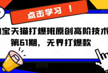 淘宝天猫打爆班原创高阶技术第61期，无界打爆款-蜗牛学社