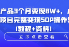 虚拟产品3个月变现8W+,小学教辅项目完整变现SOP操作教程(教程+资料)-蜗牛学社