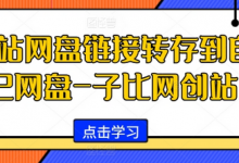 网站网盘链接转存到自己网盘-子比网创站-蜗牛学社
