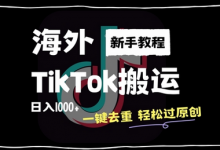 2024最新海外TikTok搬运玩法,一键去重轻松过原创,新手无经验也能日入1k-蜗牛学社