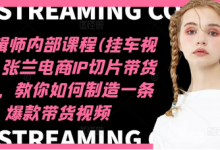 IP剪辑师内部课程(挂车视频)(更新11月),张兰电商IP切片带货培训,教你如何制造一条爆款带货视频-蜗牛学社