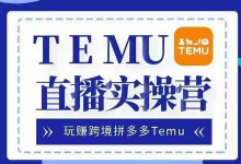 Temu直播实战营，玩赚跨境拼多多Temu，国内电商卷就出海赚美金-蜗牛学社