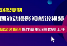 轻松复制国外动漫影视解说视频，无脑搬运稳定过原创，操作简单小白也能上手-蜗牛学社