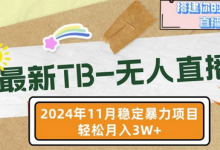【最新TB-无人直播】11月最新，打造你的日不落直播间，轻松月入过W-蜗牛学社