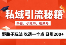 私域流量的精准化获客方法 野路子玩法 吃透一个点 日引200+-蜗牛学社