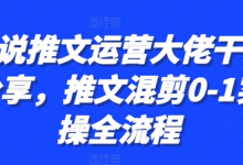 小说推文运营大佬干货分享，推文混剪0-1实操全流程-蜗牛学社