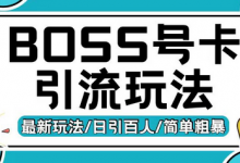 Boss直聘流量卡引流变现玩法,日引200+创业粉-蜗牛学社