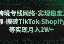 利用跨境专线网络-实现稳定直播-刷视频-搬砖TikTok-Shopify-FB等实现月入2W+-蜗牛学社