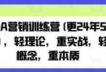 老A营销训练营(更24年12月)，轻理论，重实战，轻概念，重本质-蜗牛学社