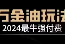 2024最牛强付费,万金油强付费玩法,干货满满,全程实操起飞(更新12月)-蜗牛学社
