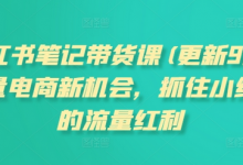 小红书笔记带货课(更新12月)流量电商新机会,抓住小红书的流量红利-蜗牛学社