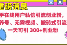 快手最新引流创业粉方法,无需养号、无需视频、搬砖式引流法-蜗牛学社