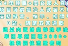 2024年睡眠+美女无人直播,通过内置线条特殊手法,单场日收3k+,轻松握住流量密码-蜗牛学社