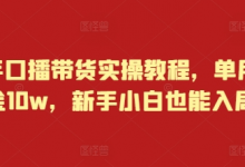 快手口播带货实操教程,单月佣金10w,新手小白也能入局-蜗牛学社