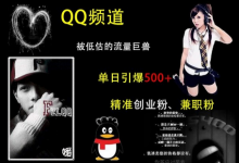 QQ频道：被低估的流量巨兽，单日引爆500+精准创业粉、兼职粉的引流秘籍-蜗牛学社
