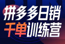 拼多多日销千单训练营第32期,2025开年变化和最新玩法-蜗牛学社