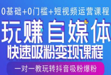 0基础+0门槛+短视频运营课程,玩赚自媒体快速吸粉变现课程,一对一教玩转抖音吸粉爆粉-蜗牛学社