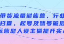 直播带货流量训练营,行业基础术语扫盲,起号及账号破层级,运营型人设主播提升实战-蜗牛学社
