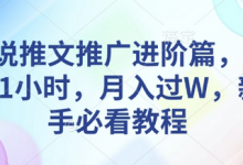 小说推文推广进阶篇,每天1小时,月入过W,新手必看教程-蜗牛学社