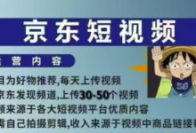 京东短视频带货课,无需自己拍摄剪辑,保姆式教学,两天快速上手-蜗牛学社