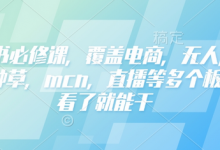 小红书必修课,覆盖电商,无人,获客,种草,mcn,直播等多个板块,看了就能干-蜗牛学社