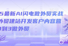 2025最新AI闪电做外贸实战课,外贸建站开发客户内容营销从0到3做外贸-蜗牛学社