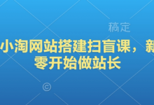 2025小淘网站搭建扫盲课，新手从零开始做站长-蜗牛学社