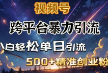 跨平台暴力引流，私域完美闭环，日引500+精准创业粉-蜗牛学社