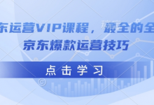 京东运营VIP课程,最全的全能京东爆款运营技巧-蜗牛学社
